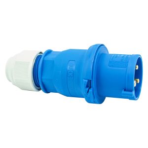 240V 16A 3 Pin Blue Plug IP44 6H