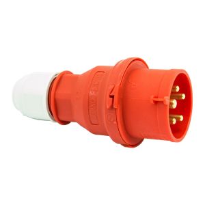 415V 16A 5 Pin Red Plug IP44 6H