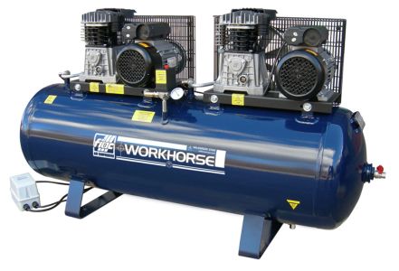 Air Compressor Fiac Workhorse 2x3HP 250L 28CFM 240V