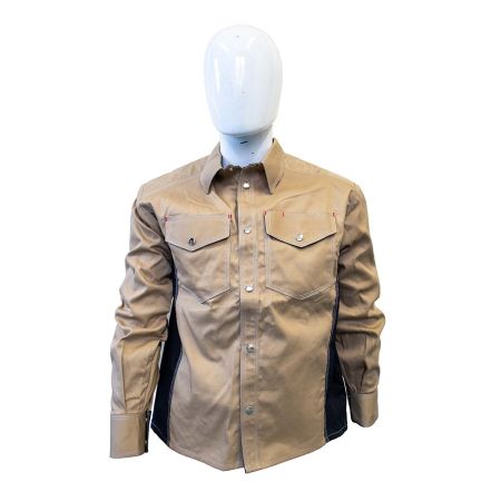 Furick FR Welding Shirt Tan/Black