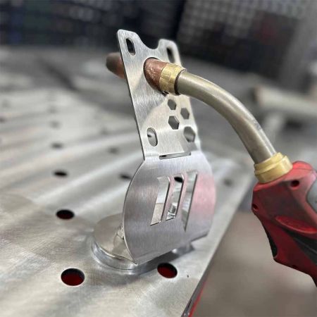 MAC Stainless MIG Torch Holder Dual Magnet with Tip Removal Holes