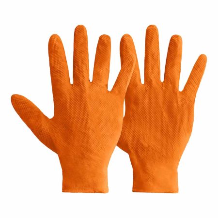 Ideall Grip+ Orange Disposable Gloves (Box of 50)