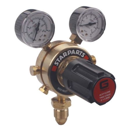 Single Stage Twin Gauge Acetylene Regulator