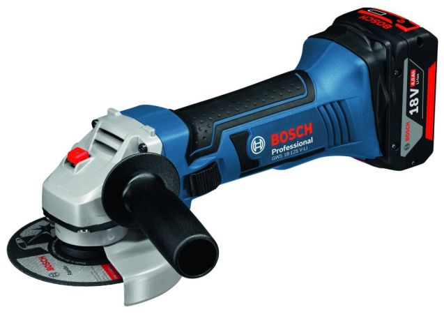 Bosch GWS 18v-Li 5" Angle Grinder - 2 Batteries