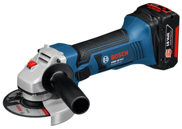 Bosch GWS 18v-Li 4.5" Angle Grinder - 2 Batteries