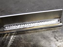 Finished aluminium weld